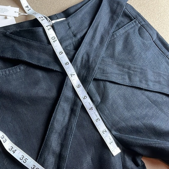 VINCE NWT Black Wide Leg Tie Front Cropped Pants - Size 10 - Picture 7 of 11